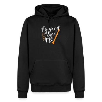 Klarinette - Männer Premium Bio Hoodie - Schwarz - Vorne - Nico (187cm)