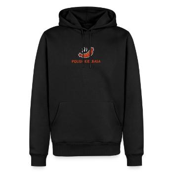 Polish sausage for Poland Polska - Men’s Premium Organic Hoodie - black - Front - Nico (187cm)