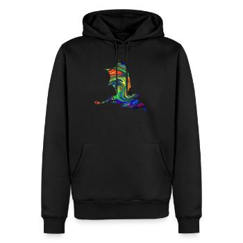 Dragon - Sweat à capuche Premium bio Homme - noir - Devant - Nico (187cm)