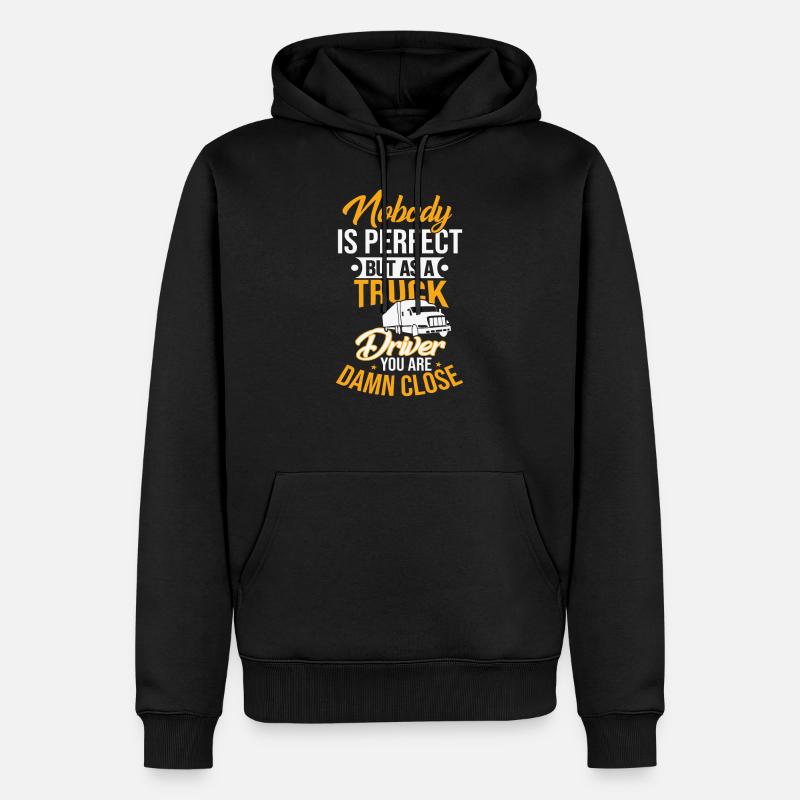 Fernfahrer perfekt - Männer Premium Bio Hoodie - Schwarz
