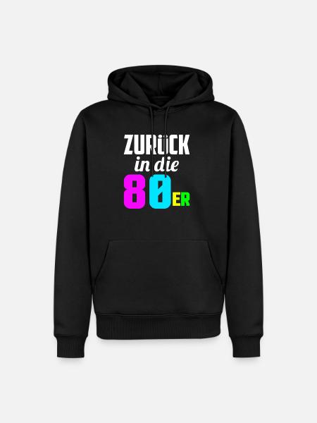 80s Eighties - Men’s Premium Organic Hoodie - black