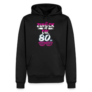 80er Jahre Kostüm Party - Männer Premium Bio Hoodie - Schwarz - Vorne - Nico (187cm)