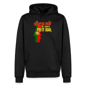 Portugal - Sweat à capuche Premium bio Homme - noir - Devant - Nico (187cm)