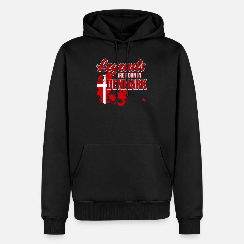 Danemark - Sweat à capuche Premium bio Homme - noir