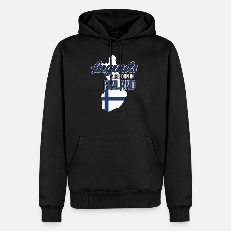 Finlande - Sweat à capuche Premium bio Homme - noir