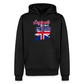 Angleterre - Sweat à capuche Premium bio Homme - noir - Devant - Nico (187cm)