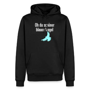 Oh, beau oiseau bleu - Cadeau - Sweat à capuche Premium bio Homme - noir - Devant - Nico (187cm)