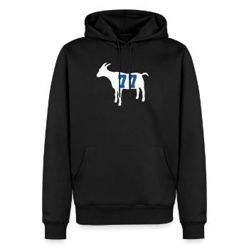 Basketball Streetball Bball Doncic cadeau de chèvre - Sweat à capuche Premium bio Homme - noir - Devant - Nico (187cm)