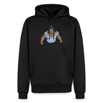 Russie Russie USSR cadeau d'ours russe - Sweat à capuche Premium bio Homme - noir - Devant - Nico (187cm)