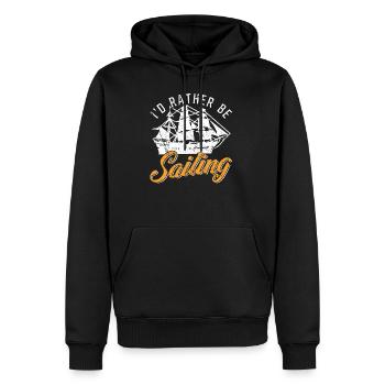 navigation à voile - Sweat à capuche Premium bio Homme - noir - Devant - Nico (187cm)