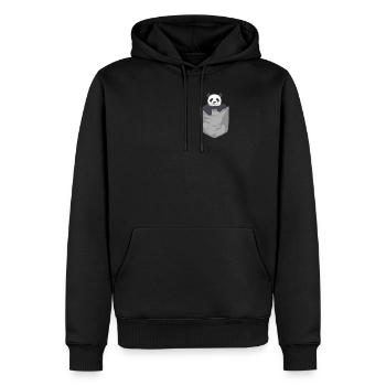 Panda Panda Bear dans le cadeau animal de poche - Sweat à capuche Premium bio Homme - noir - Devant - Nico (187cm)