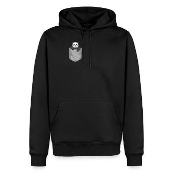 Panda Panda Bear dans le cadeau animal de poche - Sweat à capuche Premium bio Homme - noir - Devant - Nico (187cm)