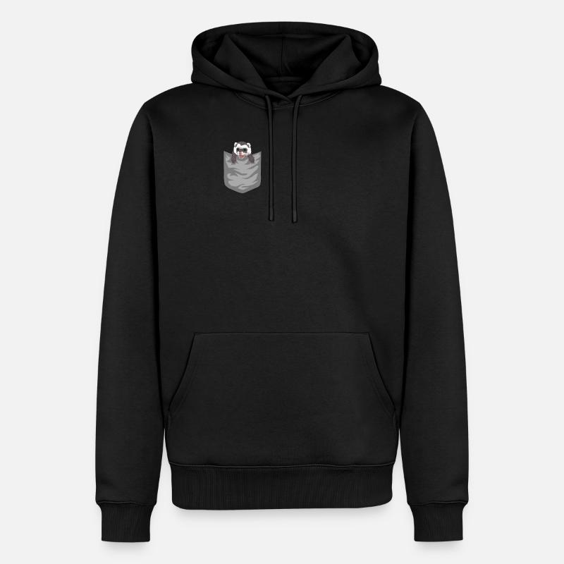 Ferret Arlequin Ferret Mader Weasel Gift - Sweat à capuche Premium bio Homme - noir