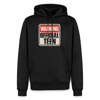 Teen Teeny Teens Teenager Pupertät - Männer Premium Bio Hoodie - Schwarz - Vorne - Nico (187cm)