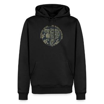 indolence - Sweat à capuche Premium bio Homme - noir - Devant - Nico (187cm)