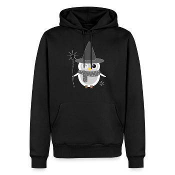 Owl Witch Witch Halloween Magic Magic Eagle Owl - Men’s Premium Organic Hoodie - black - Front - Nico (187cm)