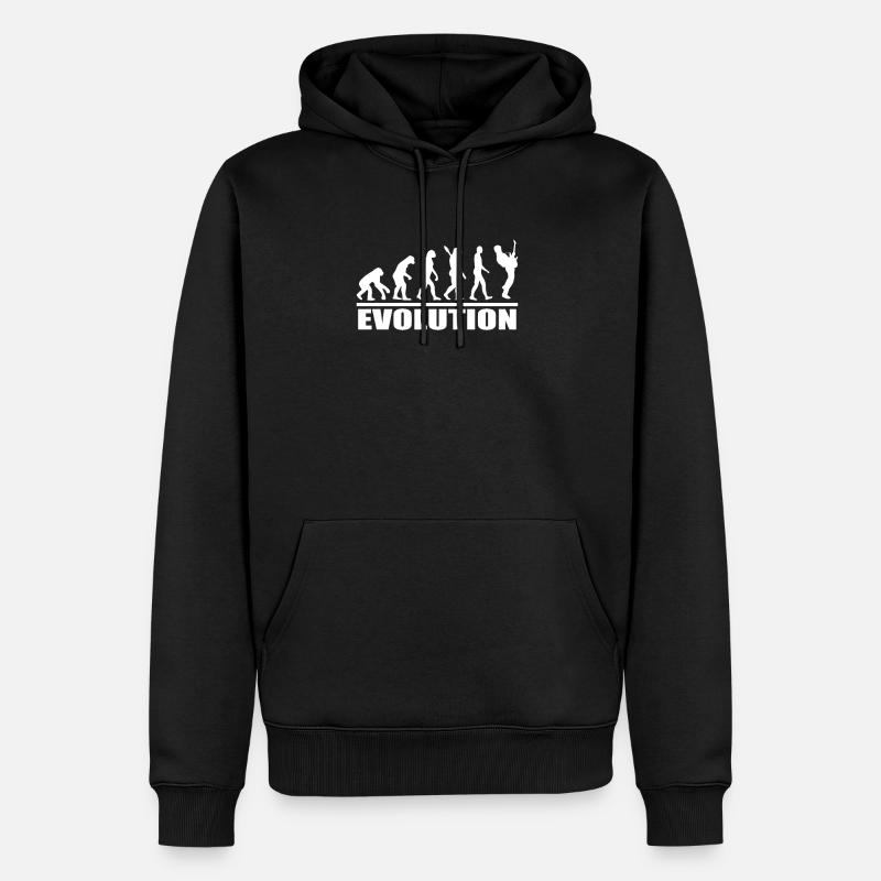 Evolution de la guitare - Sweat à capuche Premium bio Homme - noir