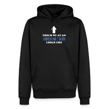 Vatertag Geschenk - Männer Premium Bio Hoodie - Schwarz - Vorne - Nico (187cm)