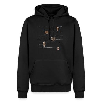 Sloth pattern gift idea for sloth fans - Men’s Premium Organic Hoodie - black - Front - Nico (187cm)