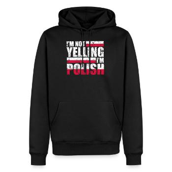 Pologne Pologne Pologne Polin Patrie Patrie - Sweat à capuche Premium bio Homme - noir - Devant - Nico (187cm)