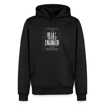 Je suis ingénieur - ingénieur cadeau - Sweat à capuche Premium bio Homme - noir - Devant - Nico (187cm)