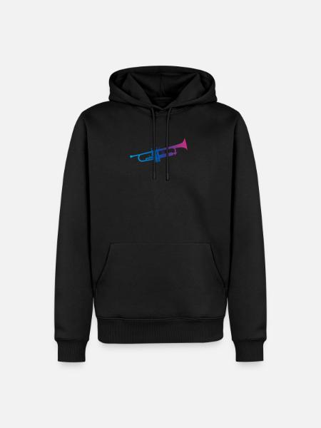 trompette - Sweat à capuche Premium bio Homme - noir