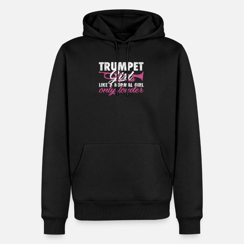 Trompete - Männer Premium Bio Hoodie - Schwarz