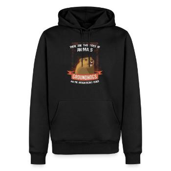 Murmeltiere - Männer Premium Bio Hoodie - Schwarz - Vorne - Nico (187cm)