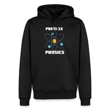 Physique des particules - Physicien Dicton - Sweat à capuche Premium bio Homme - noir - Devant - Nico (187cm)