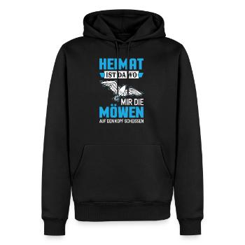 Möwen Heimat Nordsee Ostsee - Männer Premium Bio Hoodie - Schwarz - Vorne - Nico (187cm)