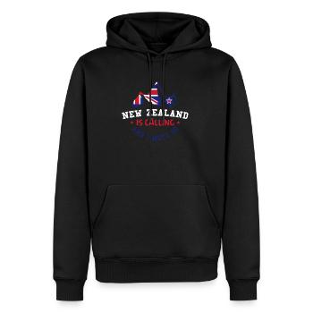 Neuseeland Land Urlaub Einwohner Lustiger Spruch - Männer Premium Bio Hoodie - Schwarz - Vorne - Nico (187cm)
