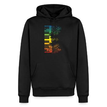 Clavier piano cadeau musique musicien instrument - Sweat à capuche Premium bio Homme - noir - Devant - Nico (187cm)