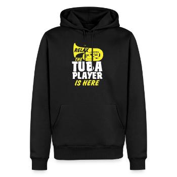 Cadeau tuba - Drôle de musicien instrument Tshirt - Sweat à capuche Premium bio Homme - noir - Devant - Nico (187cm)