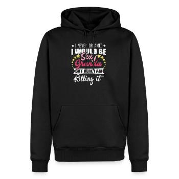 Je n'ai jamais rêvé de grand-mère sexy grand-mère grand-mère - Sweat à capuche Premium bio Homme - noir - Devant - Nico (187cm)