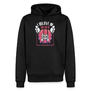 Donut - Männer Premium Bio Hoodie - Schwarz - Vorne - Nico (187cm)