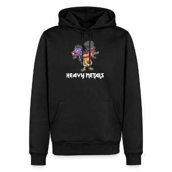Funny Heavy Metal Rock Band Chemistry Elements Music - Men’s Premium Organic Hoodie - black - Front - Nico (187cm)