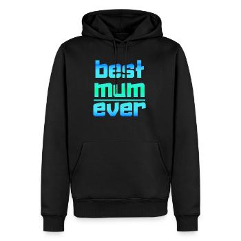 Fête des mères fête des mères fête des mères maman maman - Sweat à capuche Premium bio Homme - noir - Devant - Nico (187cm)