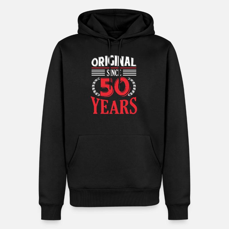 50ème anniversaire - Sweat à capuche Premium bio Homme - noir