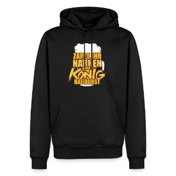 JGA Malle Beer King Tshirt - Sweat à capuche Premium bio Homme - noir - Devant - Nico (187cm)