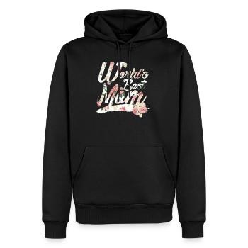 Cadeau de fête des mères Meilleure mère du monde - Sweat à capuche Premium bio Homme - noir - Devant - Nico (187cm)