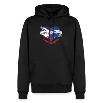 Brexit My Heart Funny T-Shirt - Männer Premium Bio Hoodie - Schwarz - Vorne - Nico (187cm)