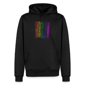 LGBTQ Regenbogen Toleranz Stolz LGBT Geschenk - Männer Premium Bio Hoodie - Schwarz - Vorne - Nico (187cm)