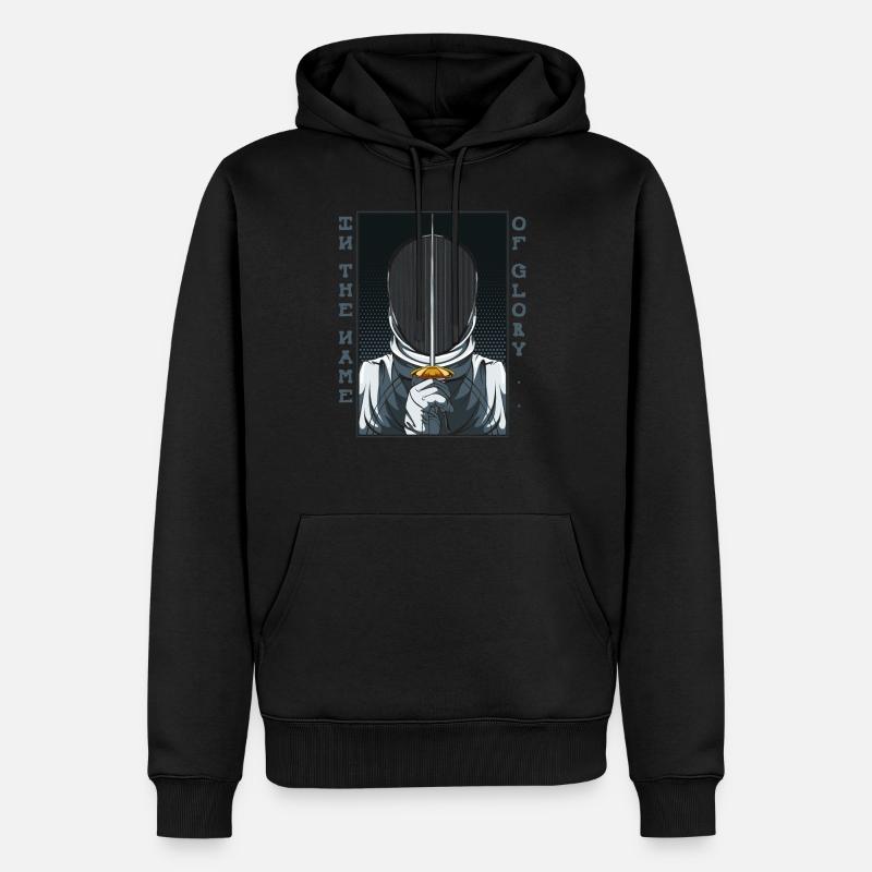 Fechten - Männer Premium Bio Hoodie - Schwarz