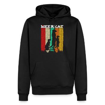 Suricate - Sweat à capuche Premium bio Homme - noir - Devant - Nico (187cm)