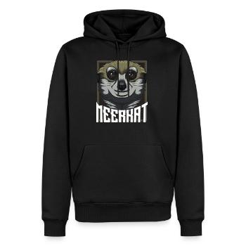 Suricate - Sweat à capuche Premium bio Homme - noir - Devant - Nico (187cm)