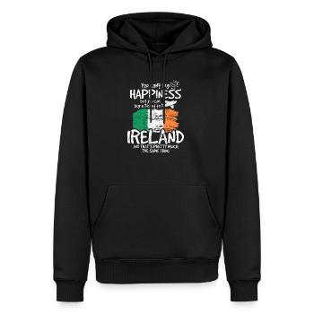 Irlande - Sweat à capuche Premium bio Homme - noir - Devant - Nico (187cm)