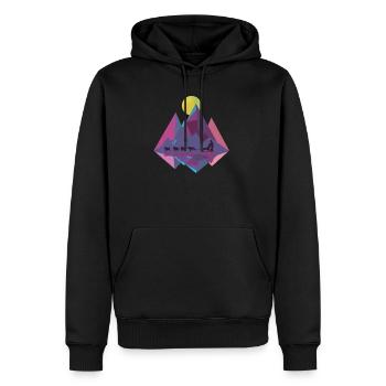 Schlittenhund Schlitten Huskey Hunde Schlitten - Männer Premium Bio Hoodie - Schwarz - Vorne - Nico (187cm)