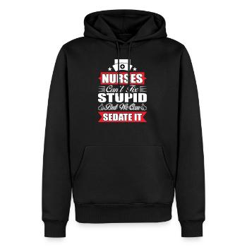 Nurse - Krankenschwester - Shirt - Männer Premium Bio Hoodie - Schwarz - Vorne - Nico (187cm)