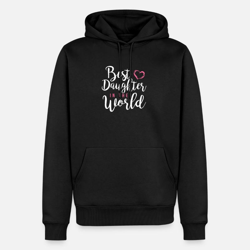 Beste Tochter - Männer Premium Bio Hoodie - Schwarz
