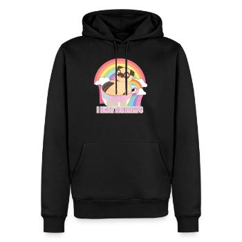 I Hate Mondays Coffee Dog T-Shirt - Men’s Premium Organic Hoodie - black - Front - Nico (187cm)